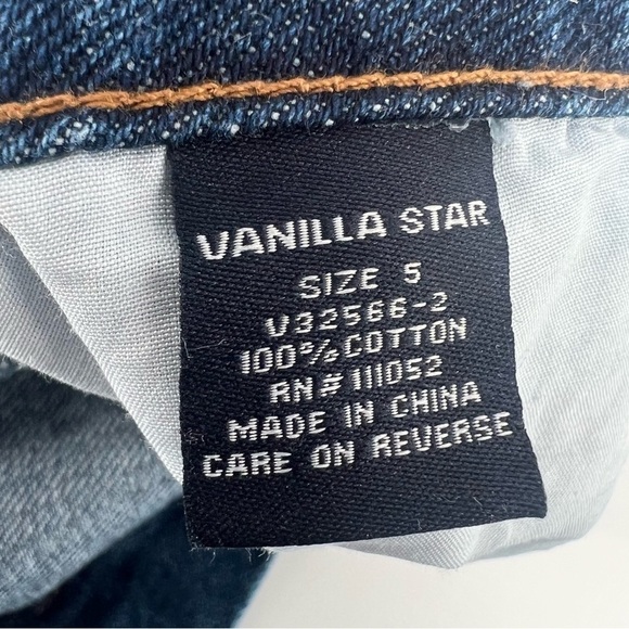 Vanilla Star High Rise Shortie Cut Off Ripped Jean Shorts Size 5 Women's - Picture 4 of 5